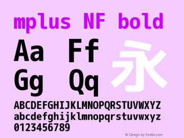 mplus NF bold Version 1.018;Nerd Fonts 0.7 Font Sample