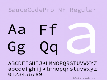 SauceCodePro NF Regular Version 2.010;PS 1.000;hotconv 1.0.84;makeotf.lib2.5.63406 Font Sample