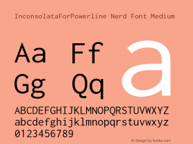 InconsolataForPowerline Nerd Font Medium Version 001.010;Nerd Fonts 0 Font Sample