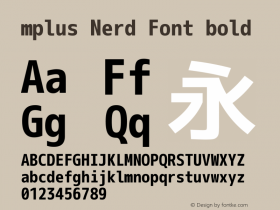 mplus Nerd Font bold Version 1.018;Nerd Fonts 0.7图片样张