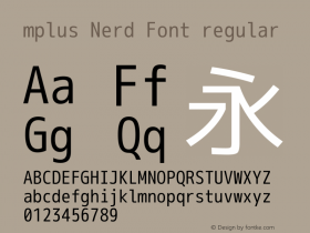 mplus Nerd Font regular Version 1.018;Nerd Fonts 0.7图片样张