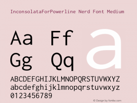 InconsolataForPowerline Nerd Font Medium Version 001.010;Nerd Fonts 0 Font Sample