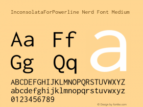 InconsolataForPowerline Nerd Font Medium Version 001.010;Nerd Fonts 0 Font Sample