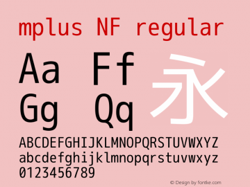 mplus NF regular Version 1.018;Nerd Fonts 0.7 Font Sample