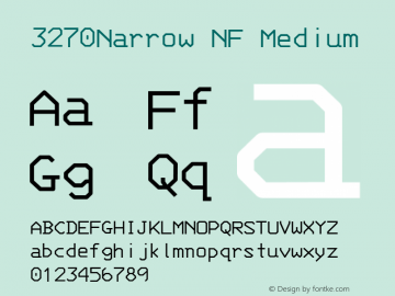 3270Narrow NF Medium Version 001.000;Nerd Fonts 0 Font Sample