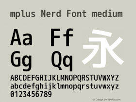 mplus Nerd Font medium Version 1.018;Nerd Fonts 0.7图片样张