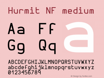 Hurmit NF medium Version 1.21;Nerd Fonts 0.7.图片样张