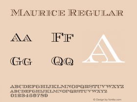 Maurice Regular Version 1.0 08-10-2002 Font Sample