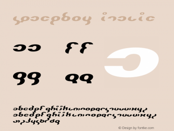 Spaceboy Italic Version 1.000;PS 001.000;hotconv 1.0.38图片样张