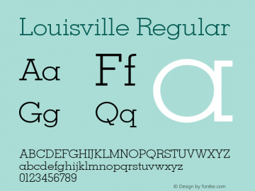 Louisville Regular 001.000 Font Sample