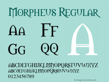 Morpheus Regular Altsys Fontographer 3.5  5/15/96图片样张