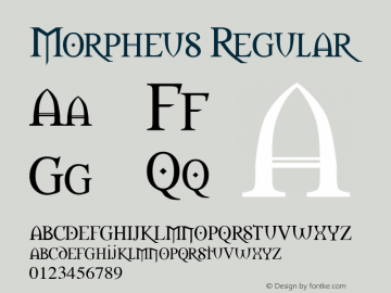 Morpheus Regular Altsys Fontographer 4.1 5/21/96图片样张