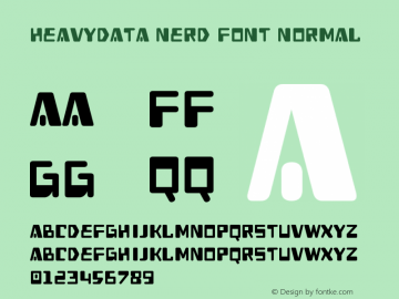 HeavyData Nerd Font Normal created March 2008图片样张
