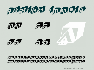 Rubiks Italic Macromedia Fontographer 4.1 7/1/96 Font Sample