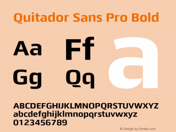 Quitador Sans Pro Bold Version 1.00图片样张