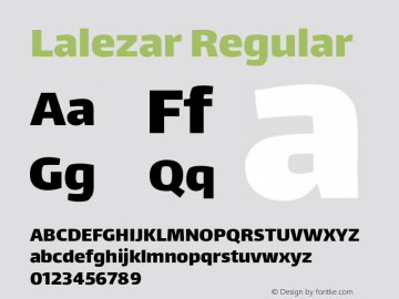 Lalezar Regular Version 1.000 Font Sample