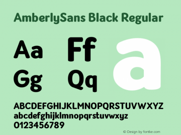 AmberlySans Black Regular Version 1.000;PS 001.000;hotconv 1.0.88;makeotf.lib2.5.64775图片样张