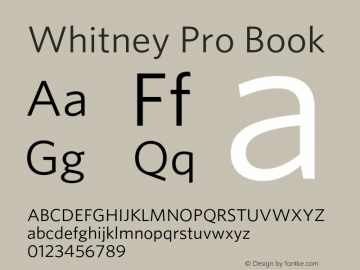 Whitney Pro Book Version 2.200 Pro (Latin-X, Greek, Cyrillic-X)图片样张