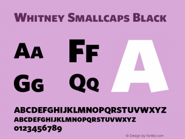 Whitney Smallcaps Black Version 1.3 Basic图片样张