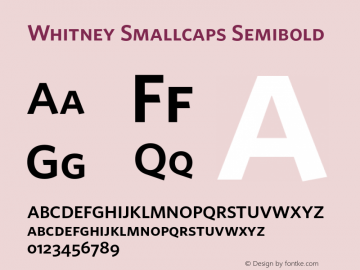 Whitney Smallcaps Semibold Version 1.3 Basic图片样张
