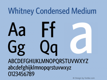 Whitney Condensed Medium Version 1.3 Basic图片样张