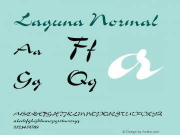 Laguna Normal 1.0 Sat Sep 10 09:17:13 1994 Font Sample