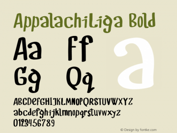 AppalachiLiga Bold Version 1.000图片样张