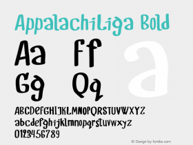 AppalachiLiga Bold Version 1.000图片样张