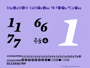 Mercury Numeric G4 Bold Italic Version 1.000图片样张