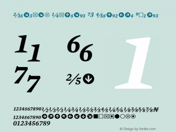 Mercury Numeric G3 Semibold Italic Version 1.000 Font Sample
