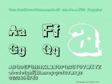 GeodecBruceOrnamented6_shadowW90 Regular Version 1.00 Font Sample