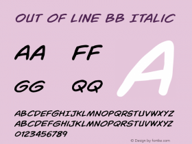 Out of Line BB Italic Version 1.000;com.myfonts.easy.blambot.out-of-line-bb.italic.wfkit2.version.4zSR图片样张