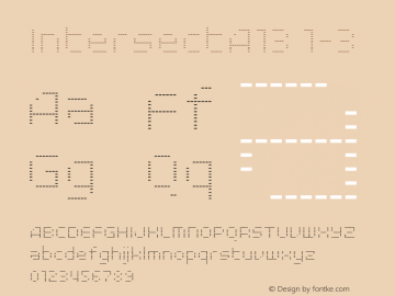 IntersectA13 1-3 Version 1.000 Font Sample