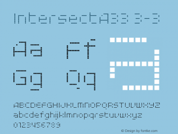 IntersectA33 3-3 Version 1.000 Font Sample