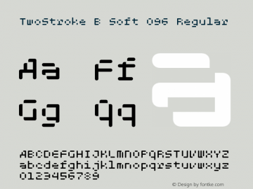 TwoStroke B Soft 096 Regular Version 1.000;PS 001.000;hotconv 1.0.70;makeotf.lib2.5.58329图片样张
