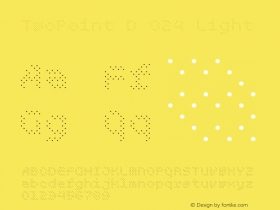 TwoPoint D 024 Light Version 1.000 Font Sample