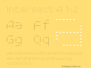 Intersect A 1-2 Version 1.000 Font Sample