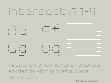 Intersect A 1-4 Version 1.000 Font Sample