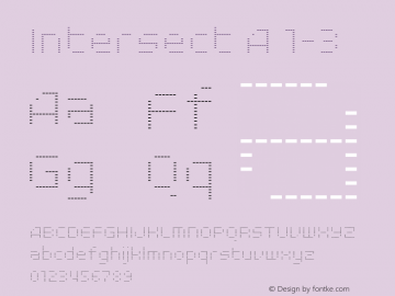 Intersect A 1-3 Version 1.000 Font Sample