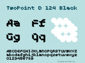 TwoPoint D 124 Black Version 1.000 Font Sample