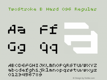 TwoStroke B Hard 096 Regular Version 1.000 Font Sample