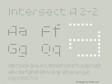 Intersect A 2-2 Version 1.000 Font Sample