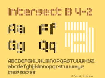 Intersect B 4-2 Version 1.000 Font Sample