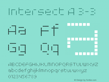 Intersect A 3-3 Version 1.000 Font Sample