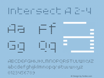 Intersect A 2-4 Version 1.000 Font Sample