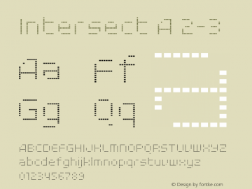 Intersect A 2-3 Version 1.000 Font Sample