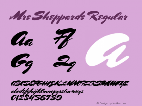 Mrs Sheppards Regular Version 1.000 Font Sample