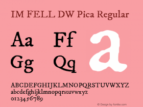 IM FELL DW Pica Regular 3.00图片样张