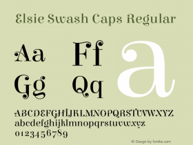 Elsie Swash Caps Regular 1.001 Font Sample