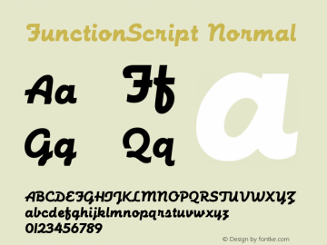 FunctionScript Normal 1.0 Sat May 15 18:21:41 1999 Font Sample